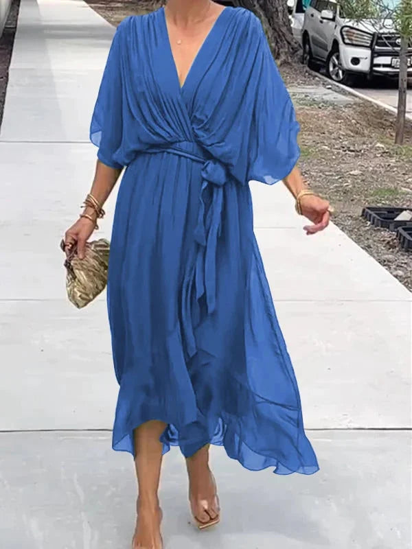 Chic Chiffon Robe with V-Neck
