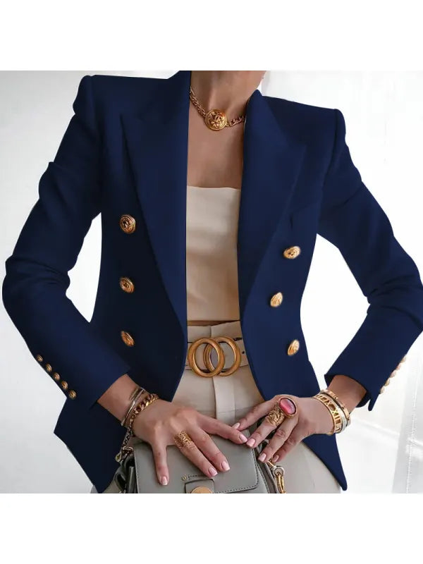 Élégant Blazer avec Boutons Décoratifs