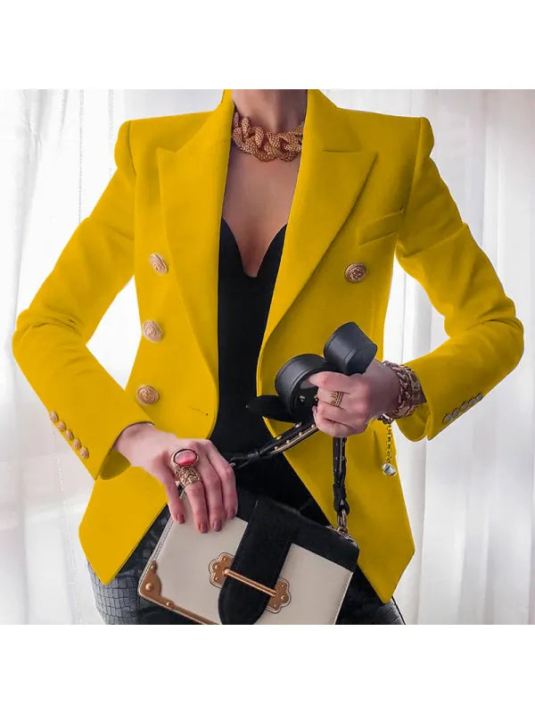 Élégant Blazer avec Boutons Décoratifs