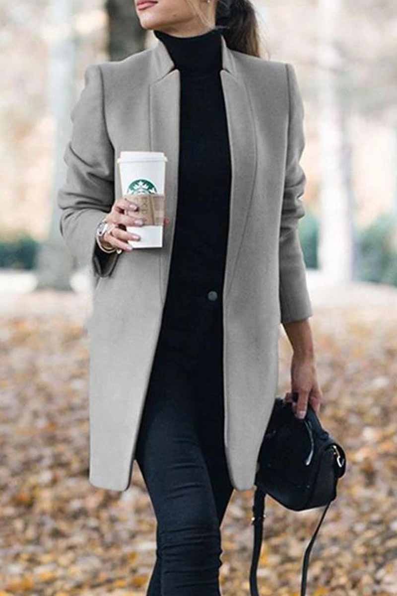 Chic Coat with High Collar