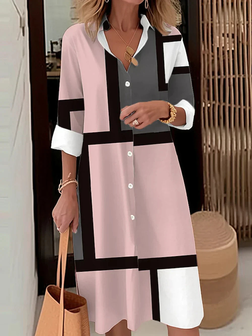 Chic Button-Down Elegant Robe