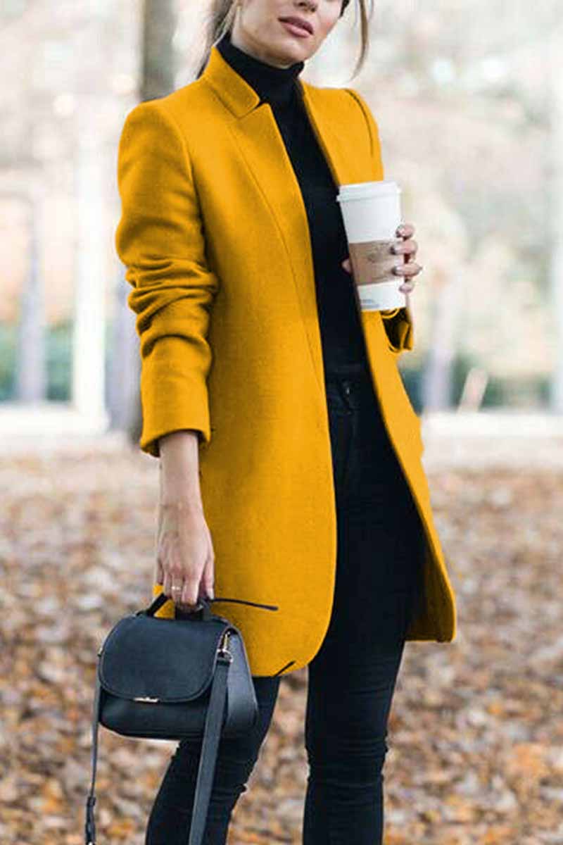 Chic Coat with High Collar