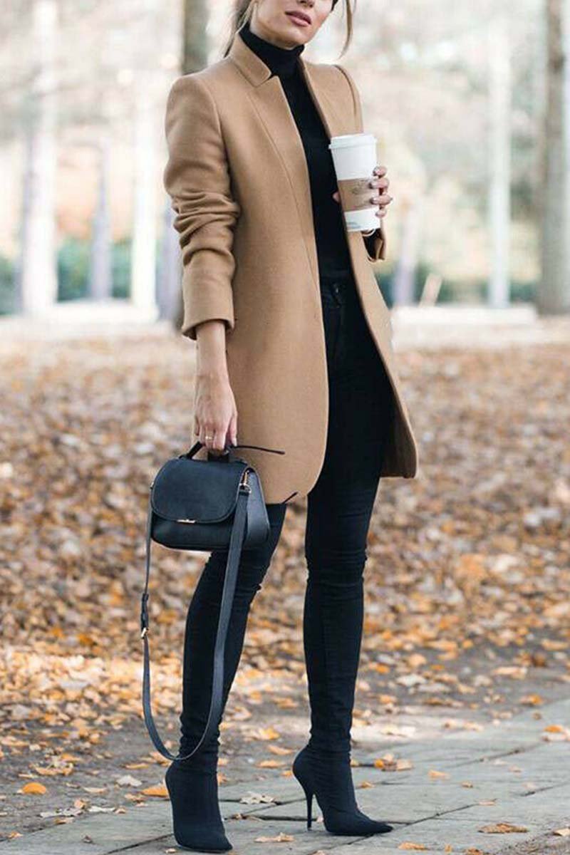 Chic Coat with High Collar