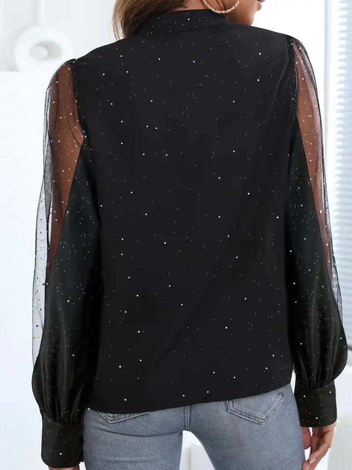 Chic Blouse with a Plunging Neckline