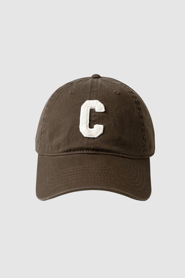 Baseball Cap with C Embroidery
