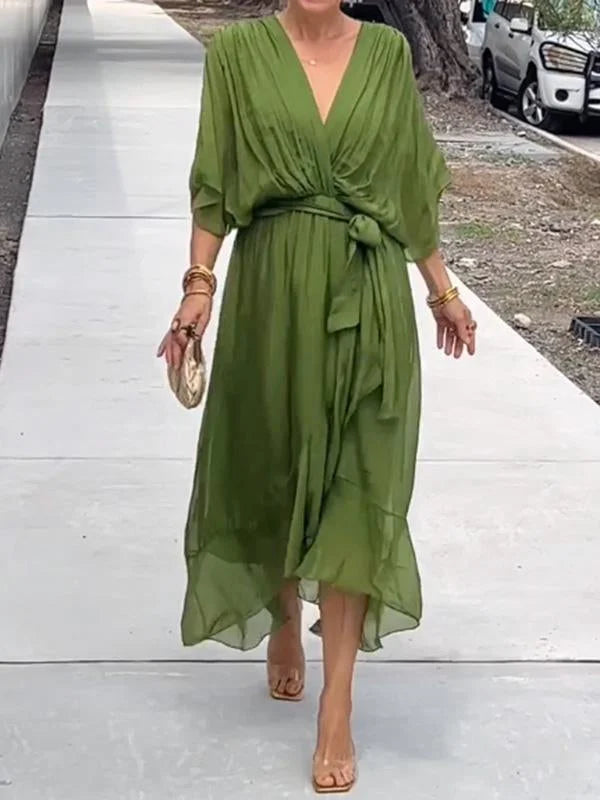 Chic Chiffon Robe with V-Neck