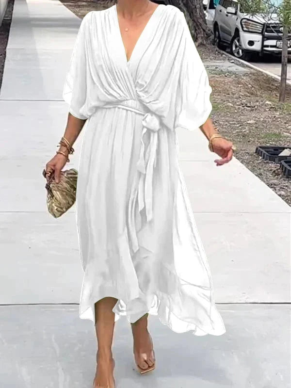 Chic Chiffon Robe with V-Neck