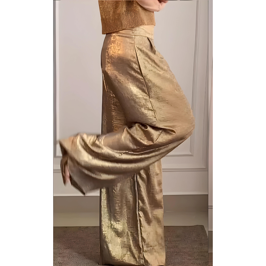 Élégant Pantalon à Taille Haute