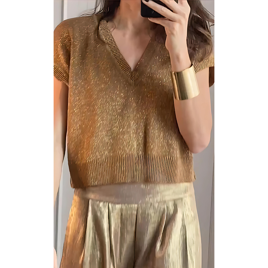 Élégant Pantalon à Taille Haute