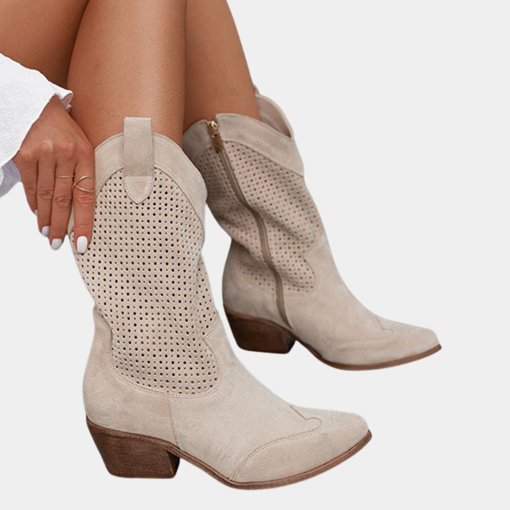 Bottes Respirantes pour Femme Style Cowboy