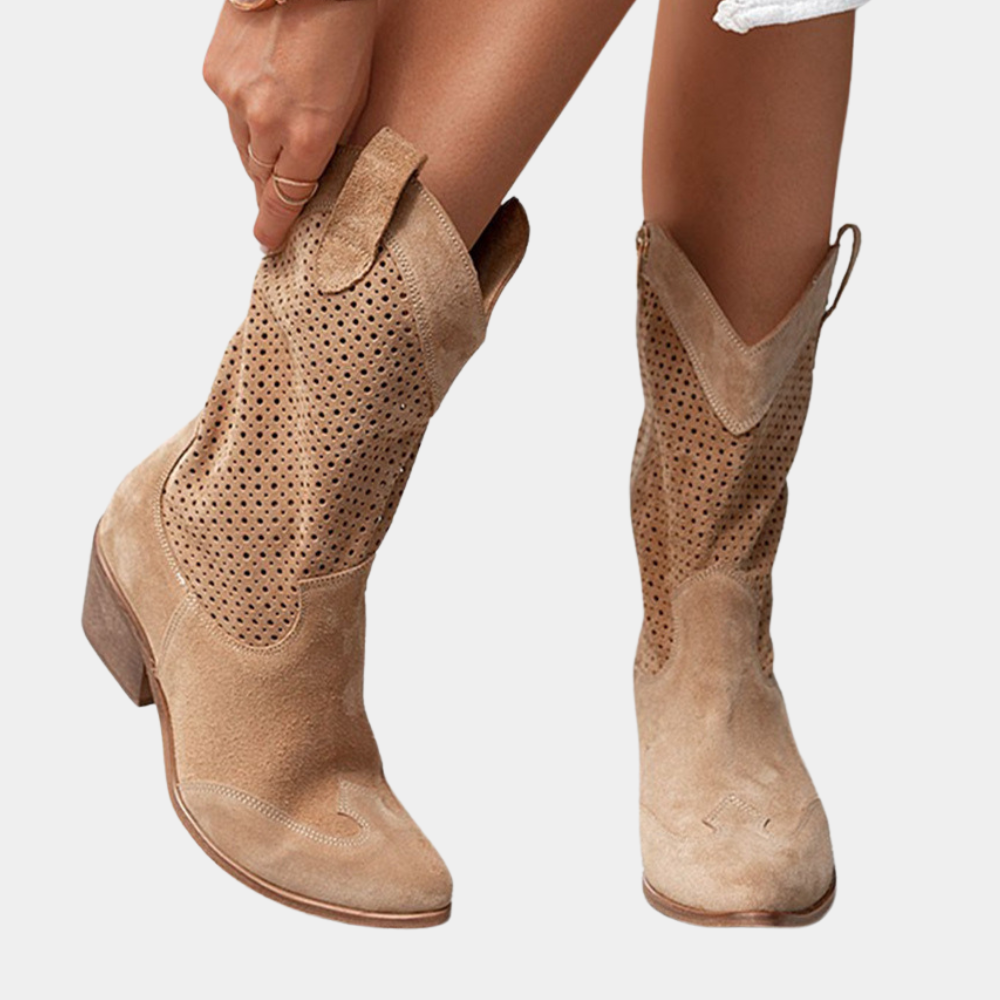 Bottes Respirantes pour Femme Style Cowboy
