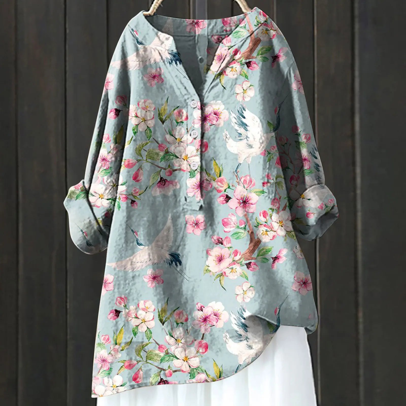 Casual Floral Pattern Blouse