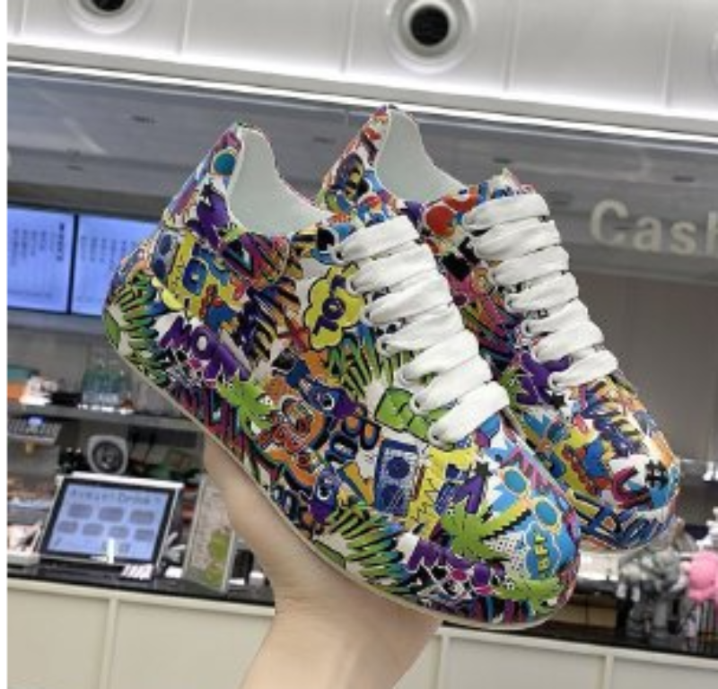Chaussures Empilées pour Femmes avec Motif Graffiti