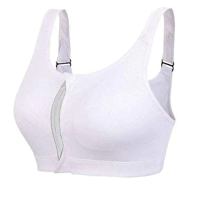 Brassière de sport grande taille avec fermeture éclair et design innovant